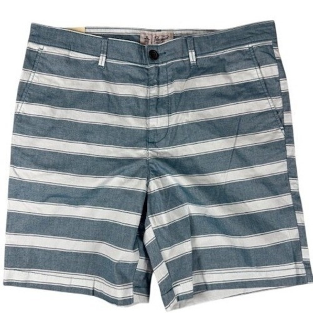 NWT Original Penguin Men's 34 Striped Slim Fit Casual Beach Stretch Shorts‎